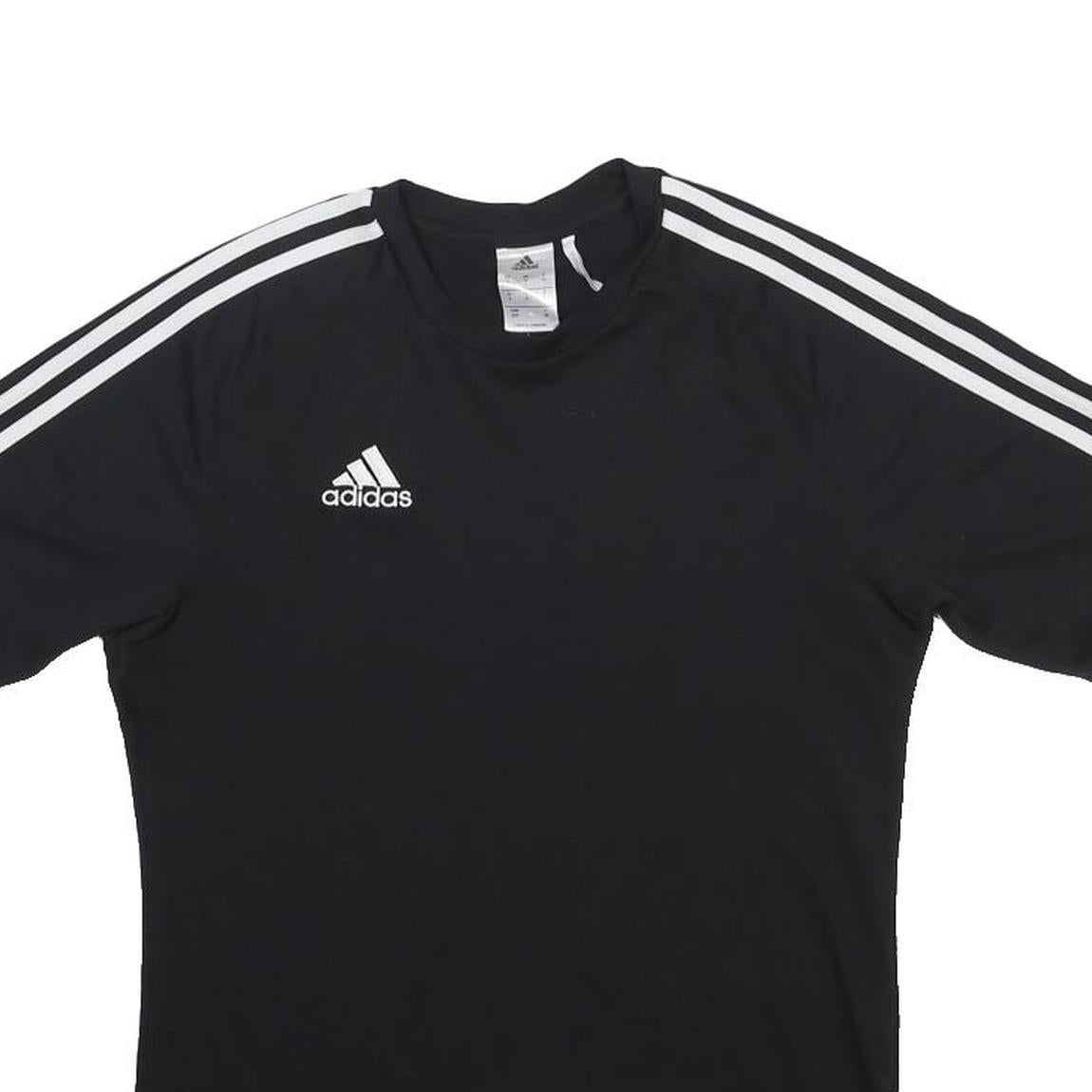 ADIDAS Mens Black & White Graphic T-Shirt S Short Sleeve Crew Neck Sportswear
