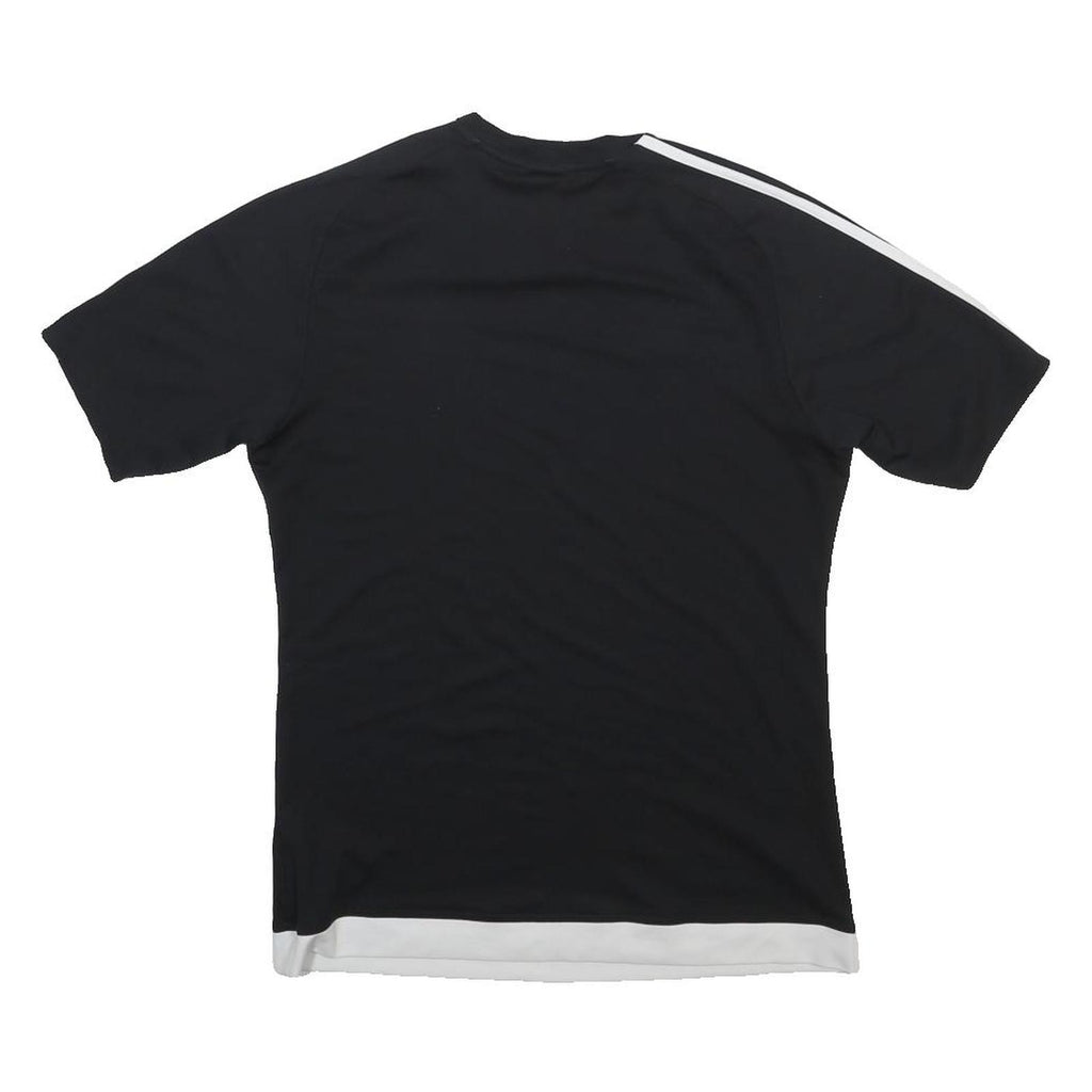 ADIDAS Mens Black & White Graphic T-Shirt S Short Sleeve Crew Neck Sportswear