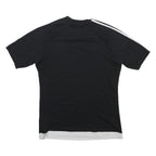 ADIDAS Mens Black & White Graphic T-Shirt S Short Sleeve Crew Neck Sportswear