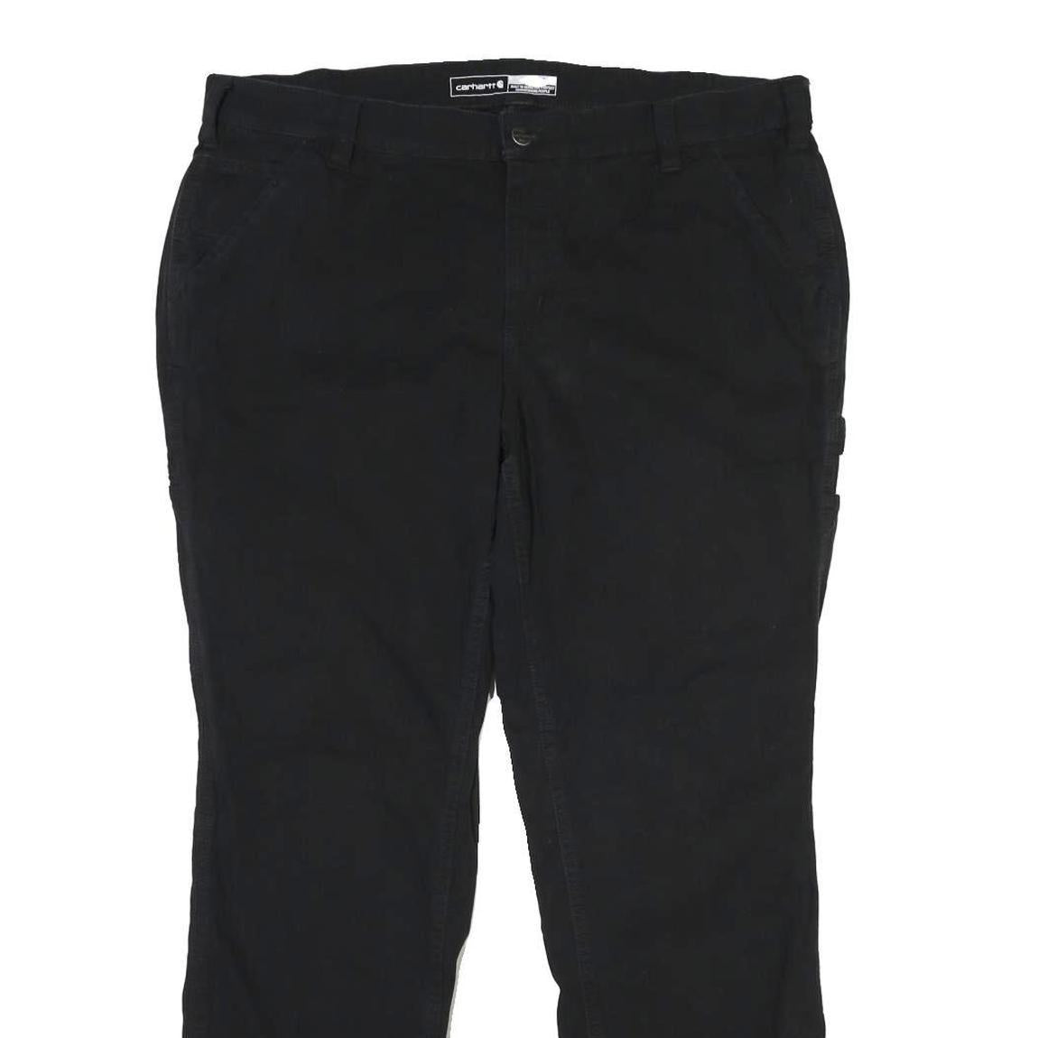 CARHARTT Womens Cotton Black Relaxed Straight Trousers W40 L31 Workwear Utility