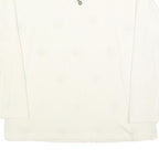 S & K COMPANY Womens White 1/4 Zip XL Cotton Blend Sweatshirt Pullover Casual