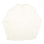 S & K COMPANY Womens White 1/4 Zip XL Cotton Blend Sweatshirt Pullover Casual