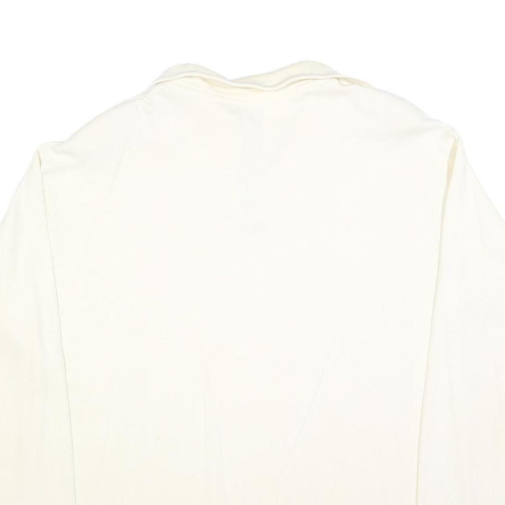 S & K COMPANY Womens White 1/4 Zip XL Cotton Blend Sweatshirt Pullover Casual