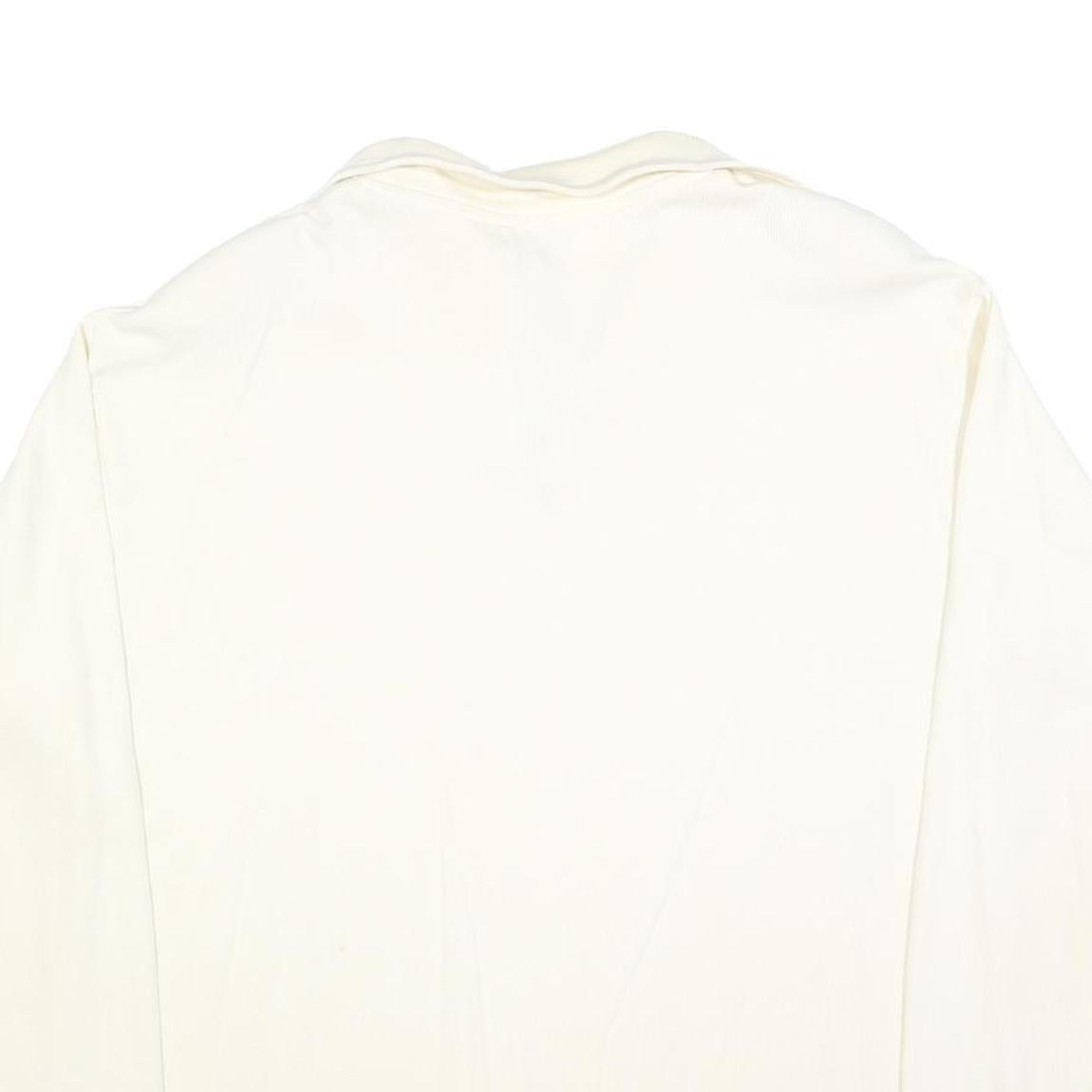 S & K COMPANY Womens White 1/4 Zip XL Cotton Blend Sweatshirt Pullover Casual