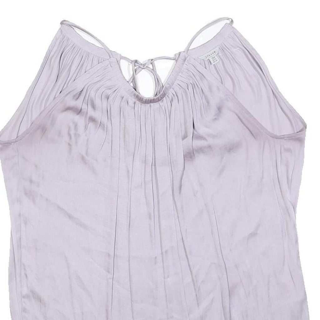 JIGSAW Womens Lilac Cold Shoulder Top Sleeveless Round Neck UK 8 Summer