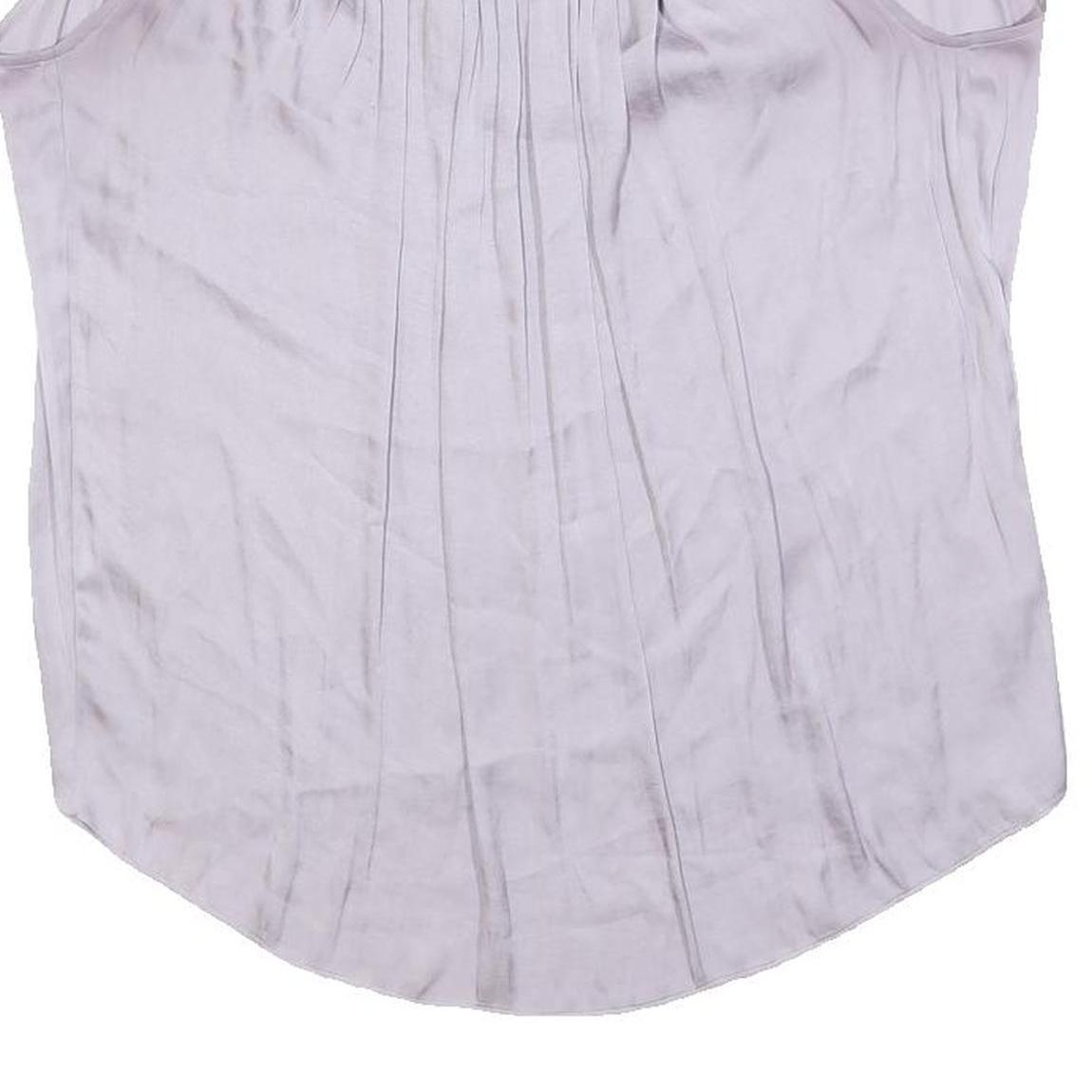 JIGSAW Womens Lilac Cold Shoulder Top Sleeveless Round Neck UK 8 Summer