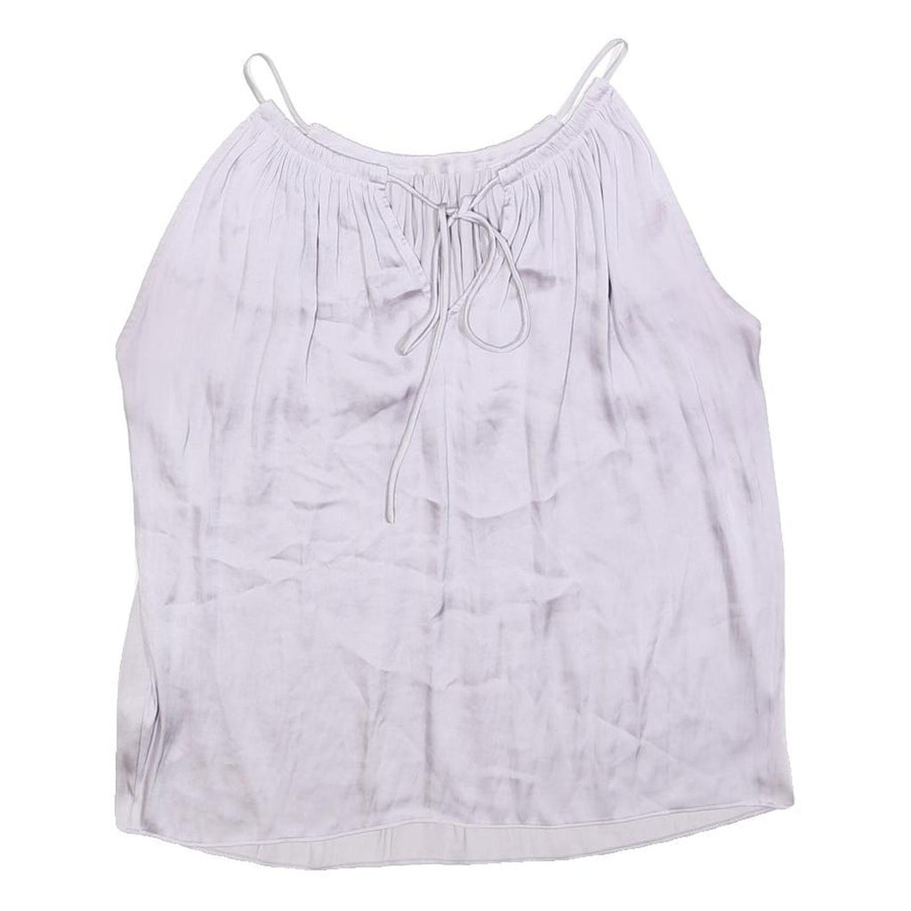 JIGSAW Womens Lilac Cold Shoulder Top Sleeveless Round Neck UK 8 Summer