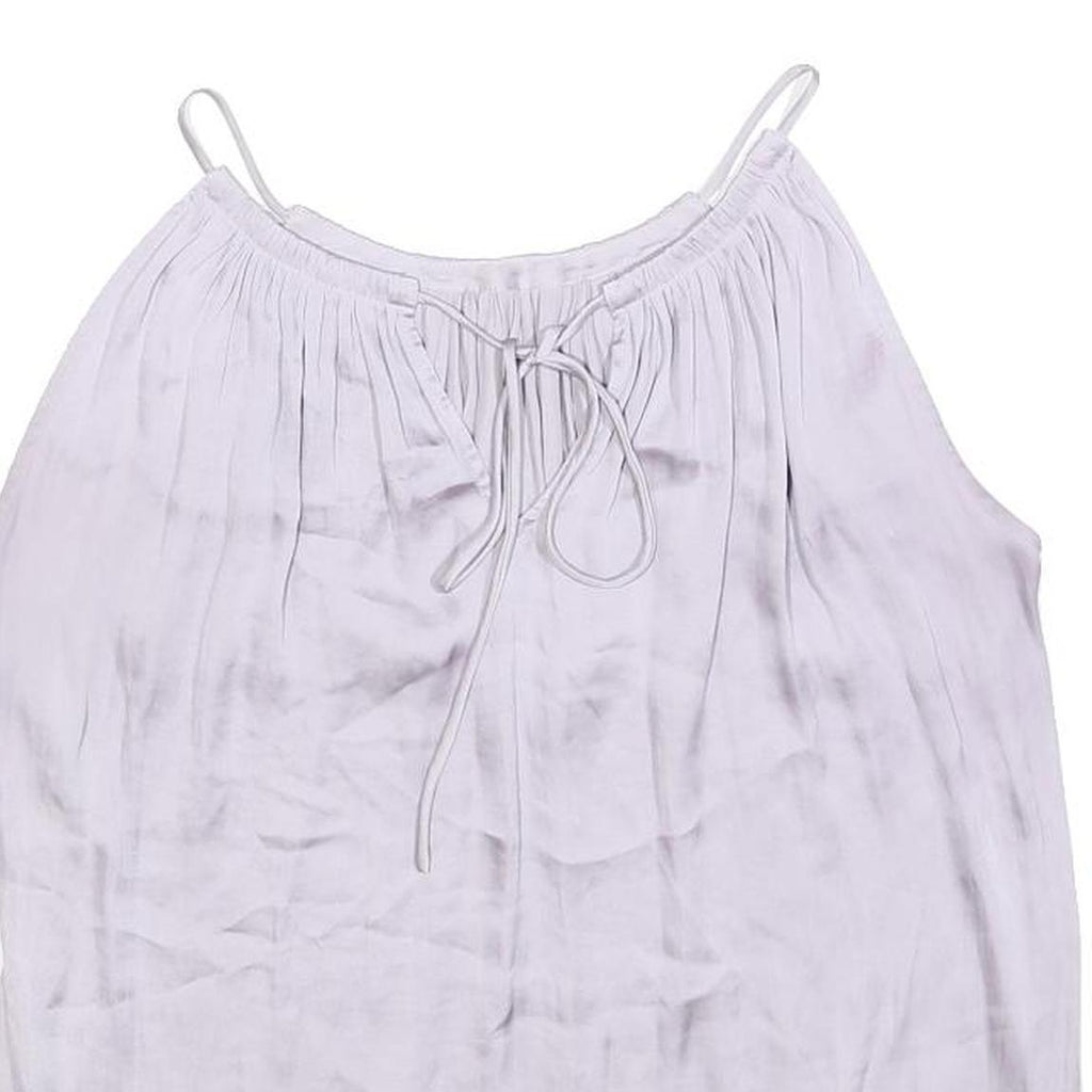 JIGSAW Womens Lilac Cold Shoulder Top Sleeveless Round Neck UK 8 Summer