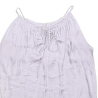 JIGSAW Womens Lilac Cold Shoulder Top Sleeveless Round Neck UK 8 Summer