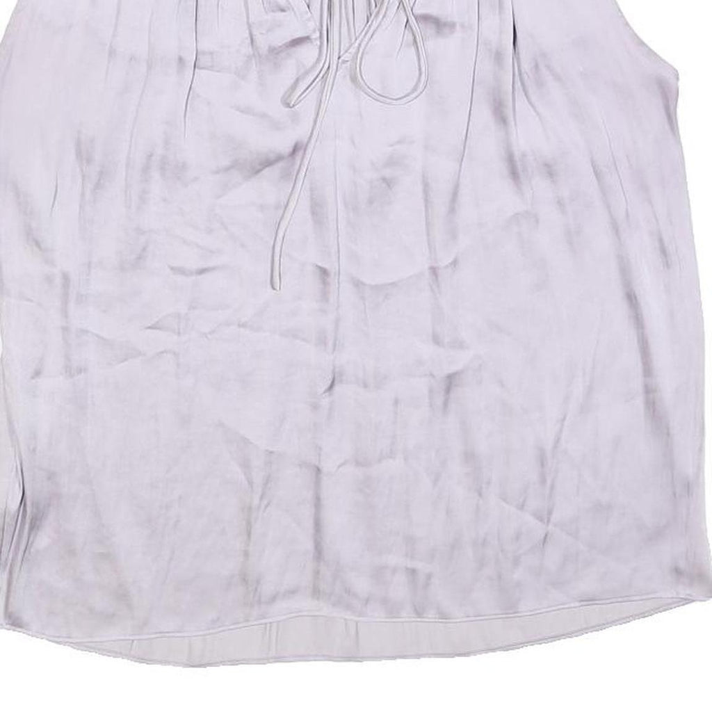 JIGSAW Womens Lilac Cold Shoulder Top Sleeveless Round Neck UK 8 Summer