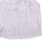 JIGSAW Womens Lilac Cold Shoulder Top Sleeveless Round Neck UK 8 Summer