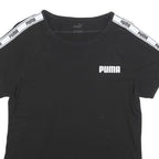 PUMA Womens Black & White Graphic T-Shirt L Short Sleeve Crew Neck Sportswear
