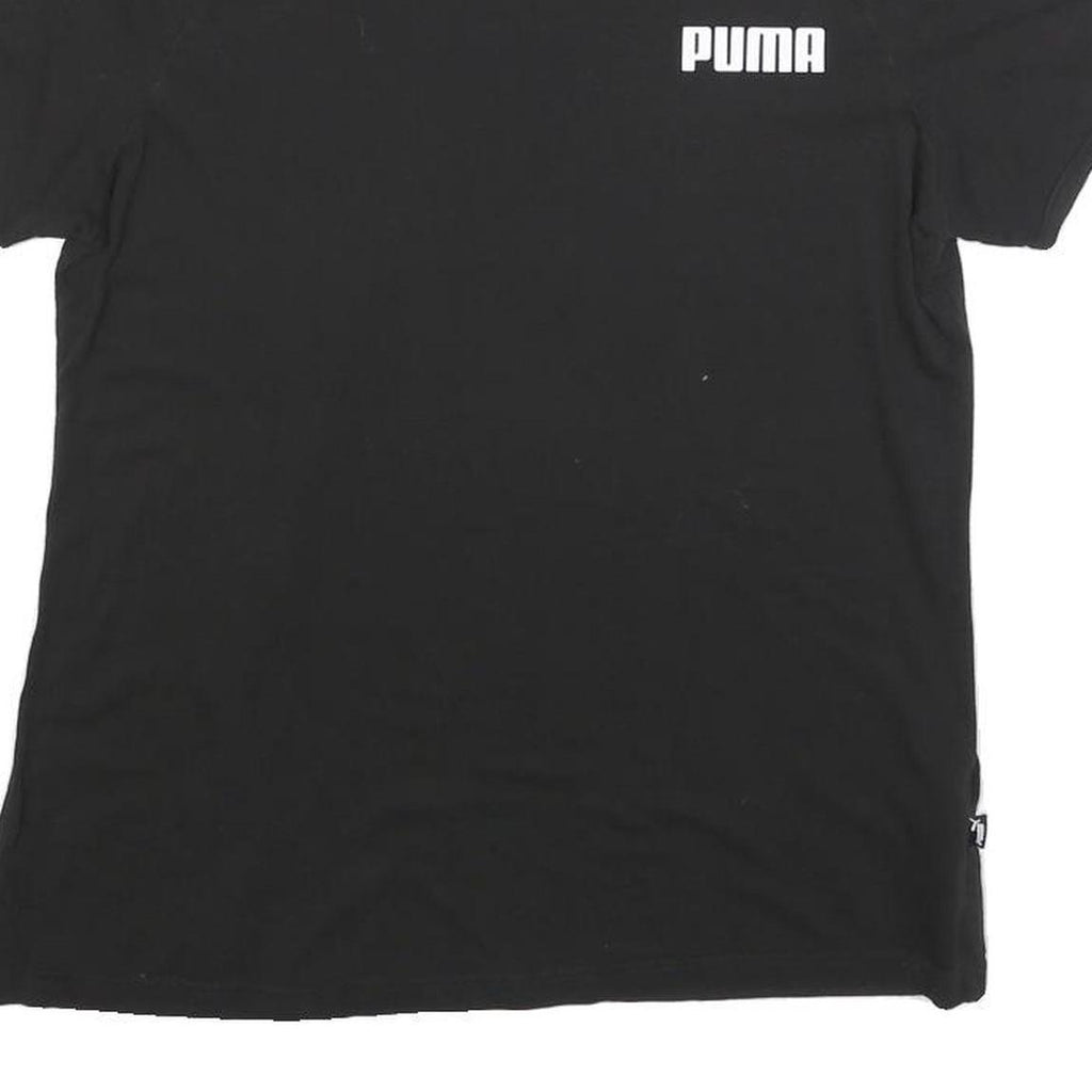 PUMA Womens Black & White Graphic T-Shirt L Short Sleeve Crew Neck Sportswear