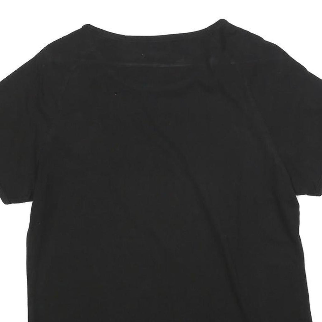 PUMA Womens Black & White Graphic T-Shirt L Short Sleeve Crew Neck Sportswear