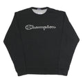 CHAMPION Mens Black Cotton Blend Crew Neck M Logo Sweatshirt