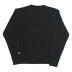 CHAMPION Mens Black Cotton Blend Crew Neck M Logo Sweatshirt