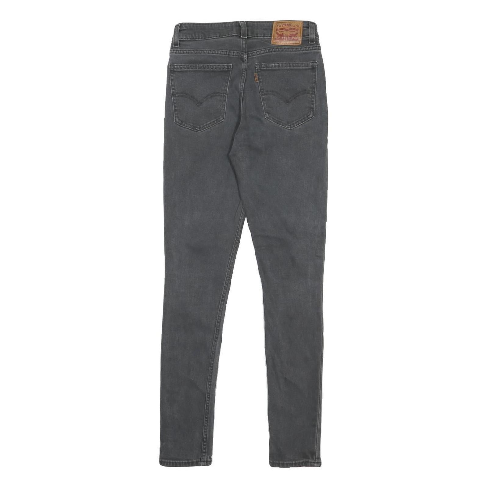 LEVI'S 721 Womens Jeans Black Slim Skinny Denim W25 L30 Stretch Cotton Blend