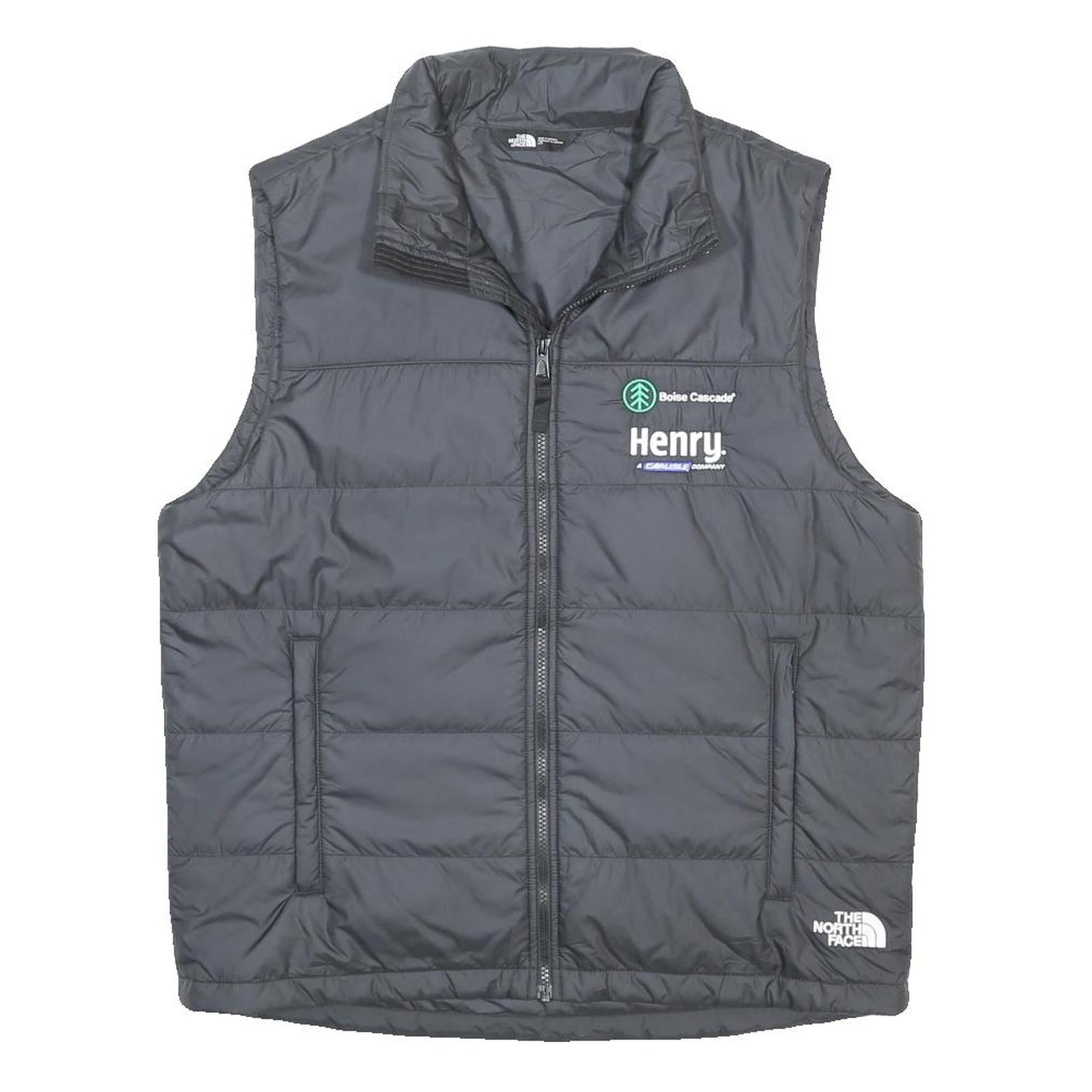 THE NORTH FACE Mens Black Puffer Gilet L Polyester Outdoor Zip Up Vest