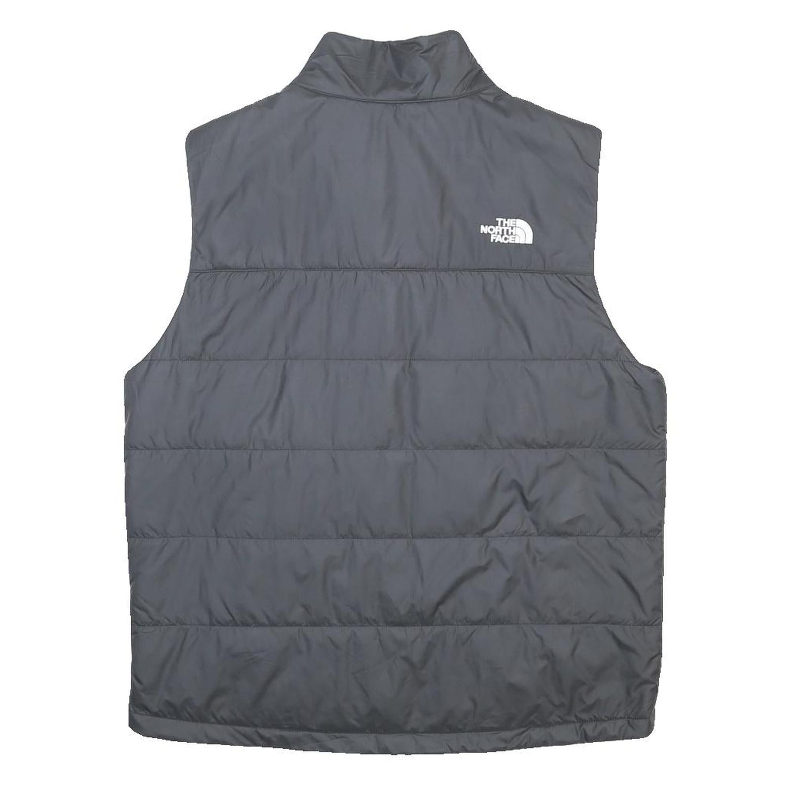 THE NORTH FACE Mens Black Puffer Gilet L Polyester Outdoor Zip Up Vest