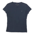 TOMMY HILFIGER Womens Navy Blue T-Shirt XS Short Sleeve Crew Neck Classic Cotton