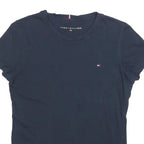TOMMY HILFIGER Womens Navy Blue T-Shirt XS Short Sleeve Crew Neck Classic Cotton