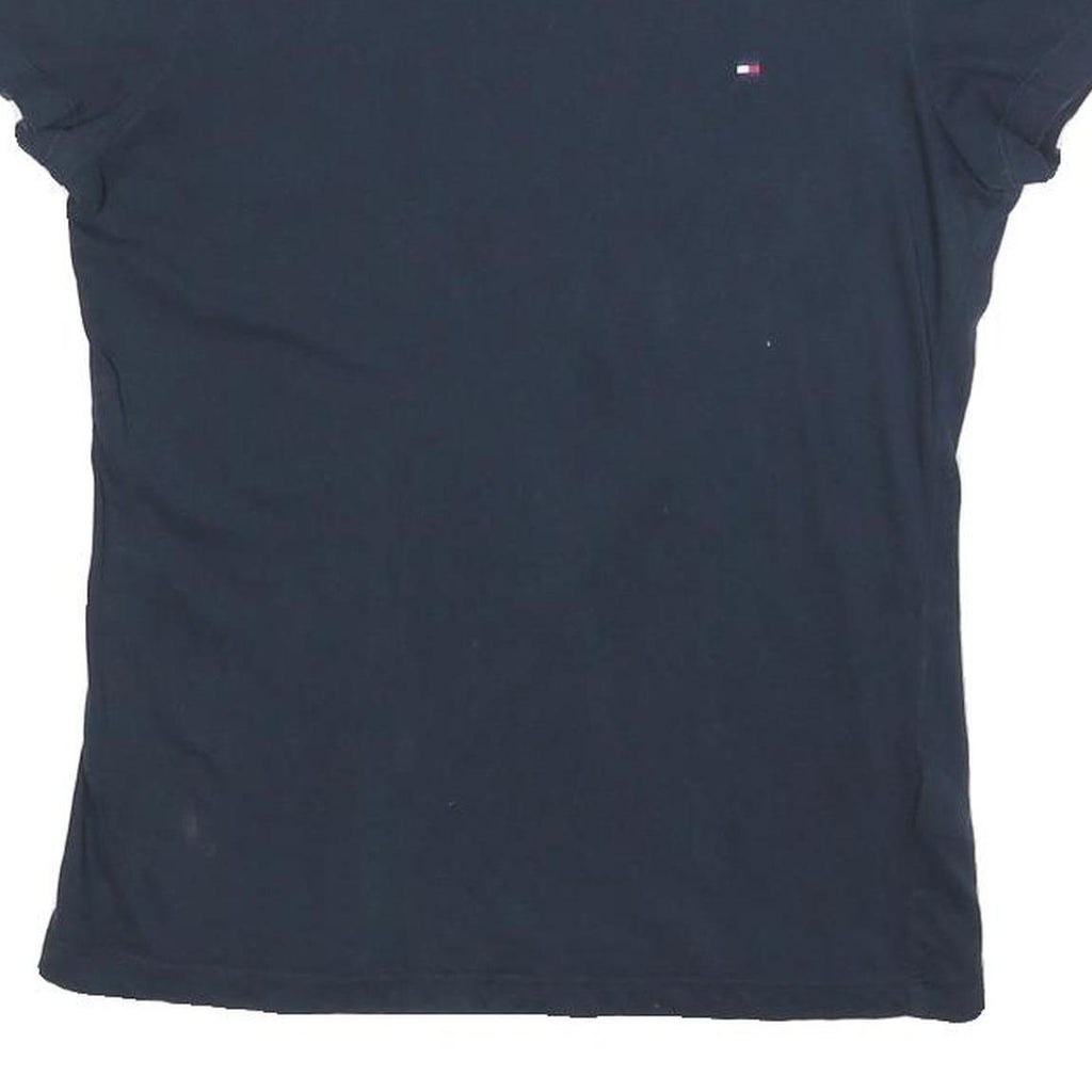TOMMY HILFIGER Womens Navy Blue T-Shirt XS Short Sleeve Crew Neck Classic Cotton