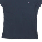 TOMMY HILFIGER Womens Navy Blue T-Shirt XS Short Sleeve Crew Neck Classic Cotton