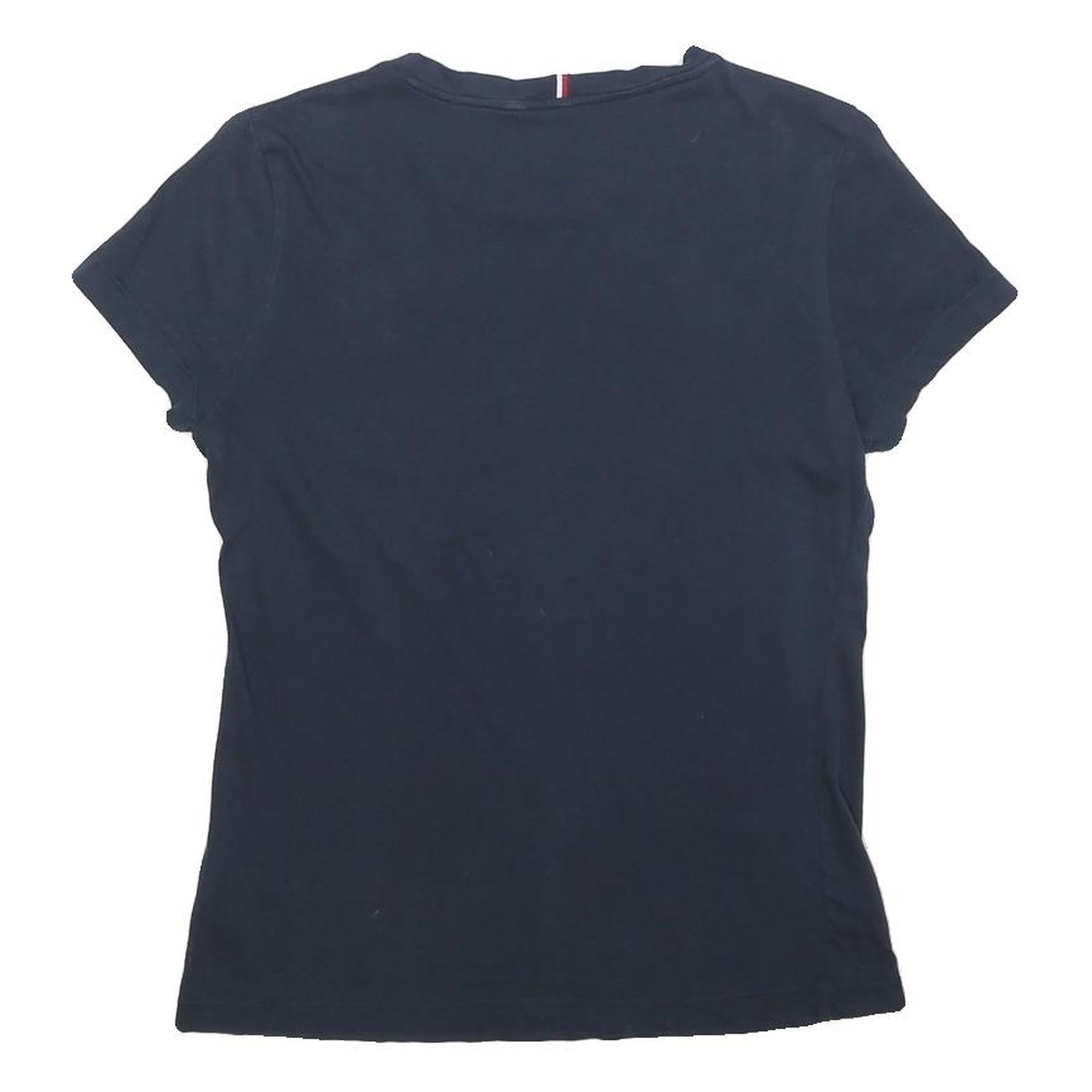 TOMMY HILFIGER Womens Navy Blue T-Shirt XS Short Sleeve Crew Neck Classic Cotton