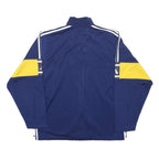 ADIDAS Mens Blue & Yellow Track Jacket L Polyester Blend Zip Collar Long Sleeve