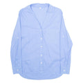 Womens Shirt Blue V-Neck Long Sleeve XS