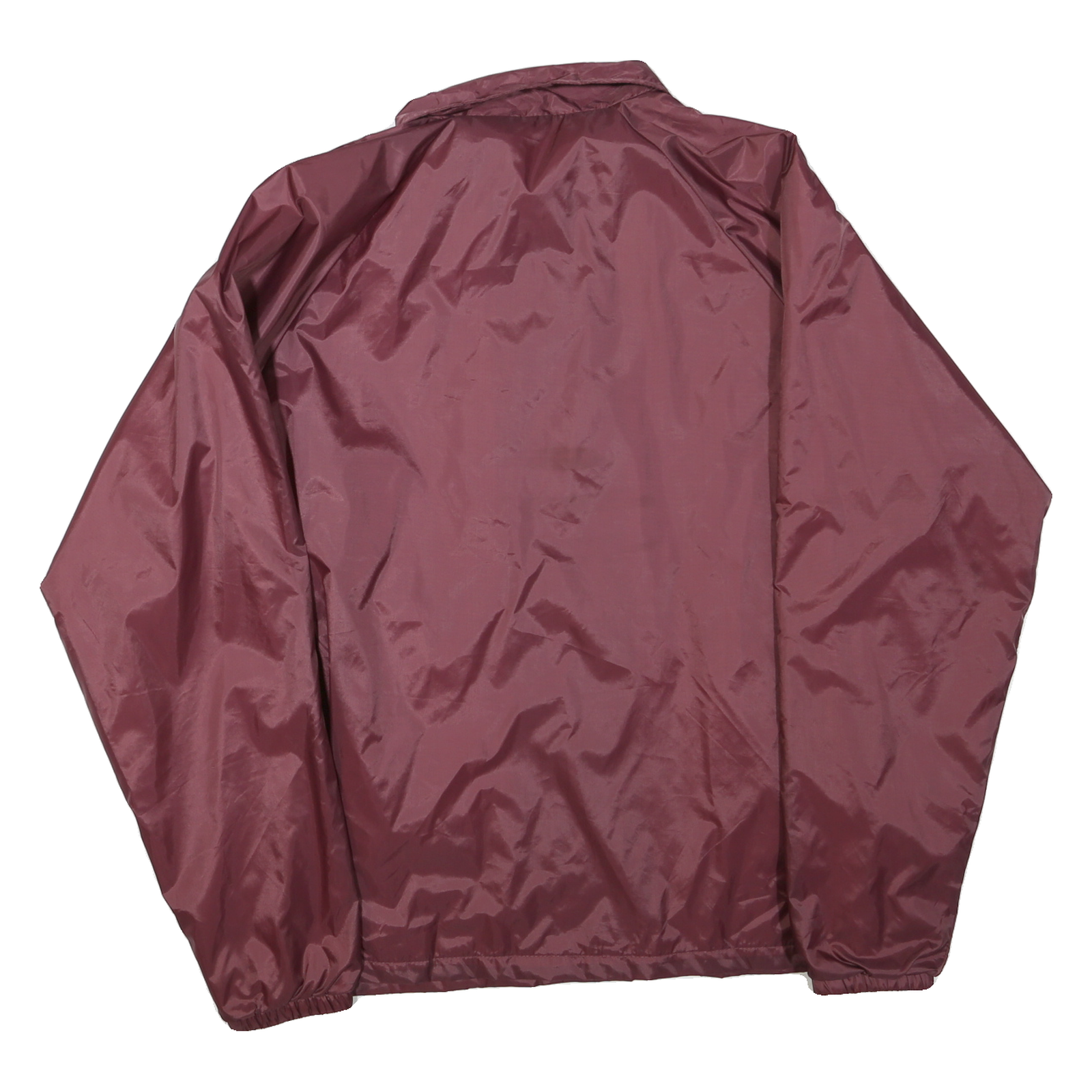 Mens Maroon Lightweight Button Closure Polyester Blend Jacket XL Plain Casual