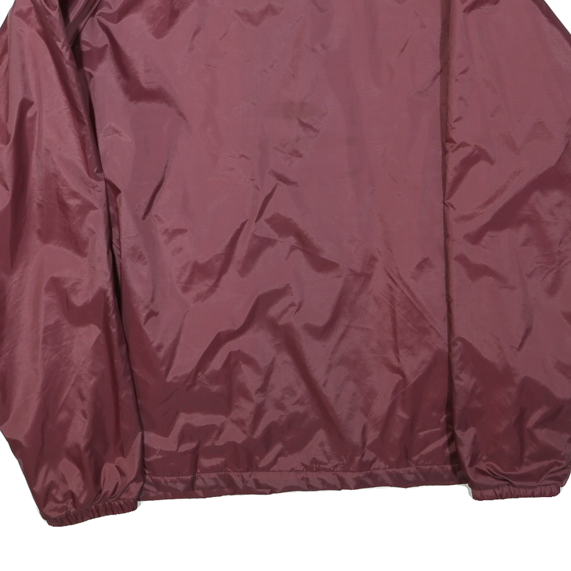 Mens Maroon Lightweight Button Closure Polyester Blend Jacket XL Plain Casual