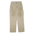CARHARTT Mens Beige Cotton Blend Regular Cargo Trousers W30 L34 Durable Workwear