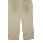 CARHARTT Mens Beige Cotton Blend Regular Cargo Trousers W30 L34 Durable Workwear