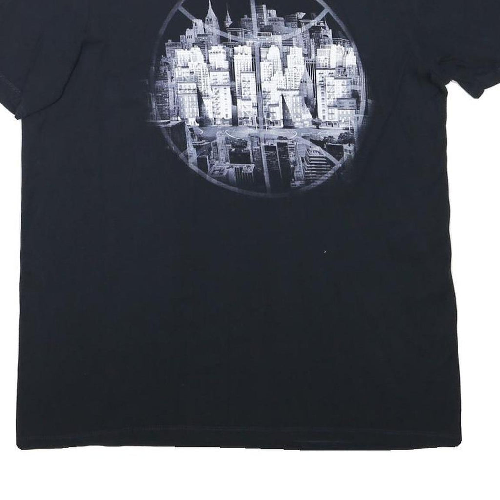 NIKE Mens Black Cotton Blend Graphic T-Shirt L Short Sleeve Crew Neck Urban