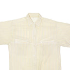 Womens Shirt Yellow 90s Striped UK 12
