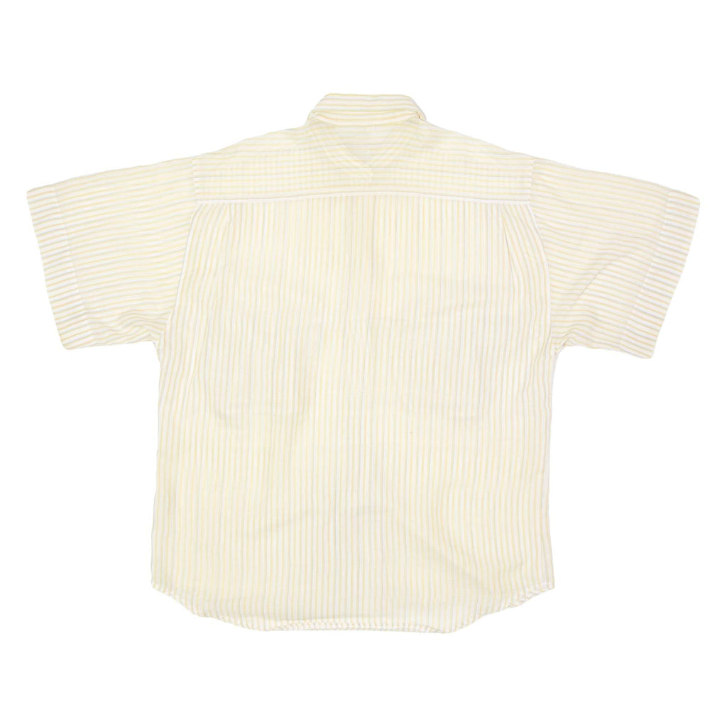 Womens Shirt Yellow 90s Striped UK 12