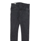 LEVI'S 519 BIG E Mens Black Slim Skinny Denim Jeans W29 L29 Classic Zip