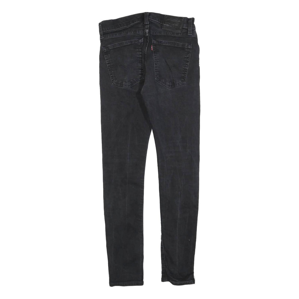 LEVI'S 519 BIG E Mens Black Slim Skinny Denim Jeans W29 L29 Classic Zip
