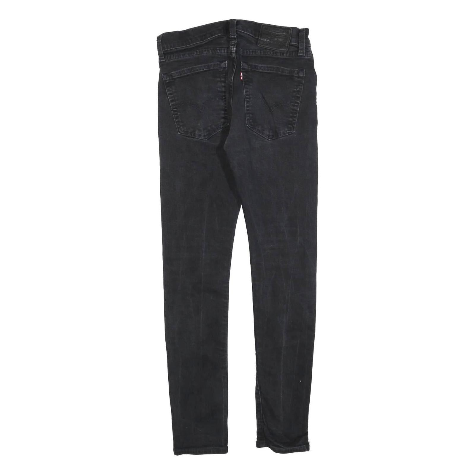 LEVI'S 519 BIG E Mens Black Slim Skinny Denim Jeans W29 L29 Classic Zip