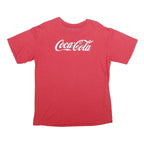 COCA COLA Mens Red L Short Sleeve Crew Neck Logo Print T-Shirt
