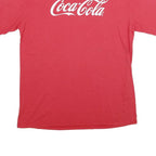 COCA COLA Mens Red L Short Sleeve Crew Neck Logo Print T-Shirt