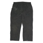 DICKIES Mens Regular Fit Black Workwear Cotton Blend Jeans W32 L25 Button