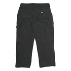 DICKIES Mens Regular Fit Black Workwear Cotton Blend Jeans W32 L25 Button