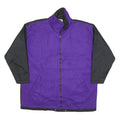 CHEETAH Womens Purple & Black Jacket L Polyester Blend Zip Casual Outerwear