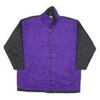 CHEETAH Womens Purple & Black Jacket L Polyester Blend Zip Casual Outerwear