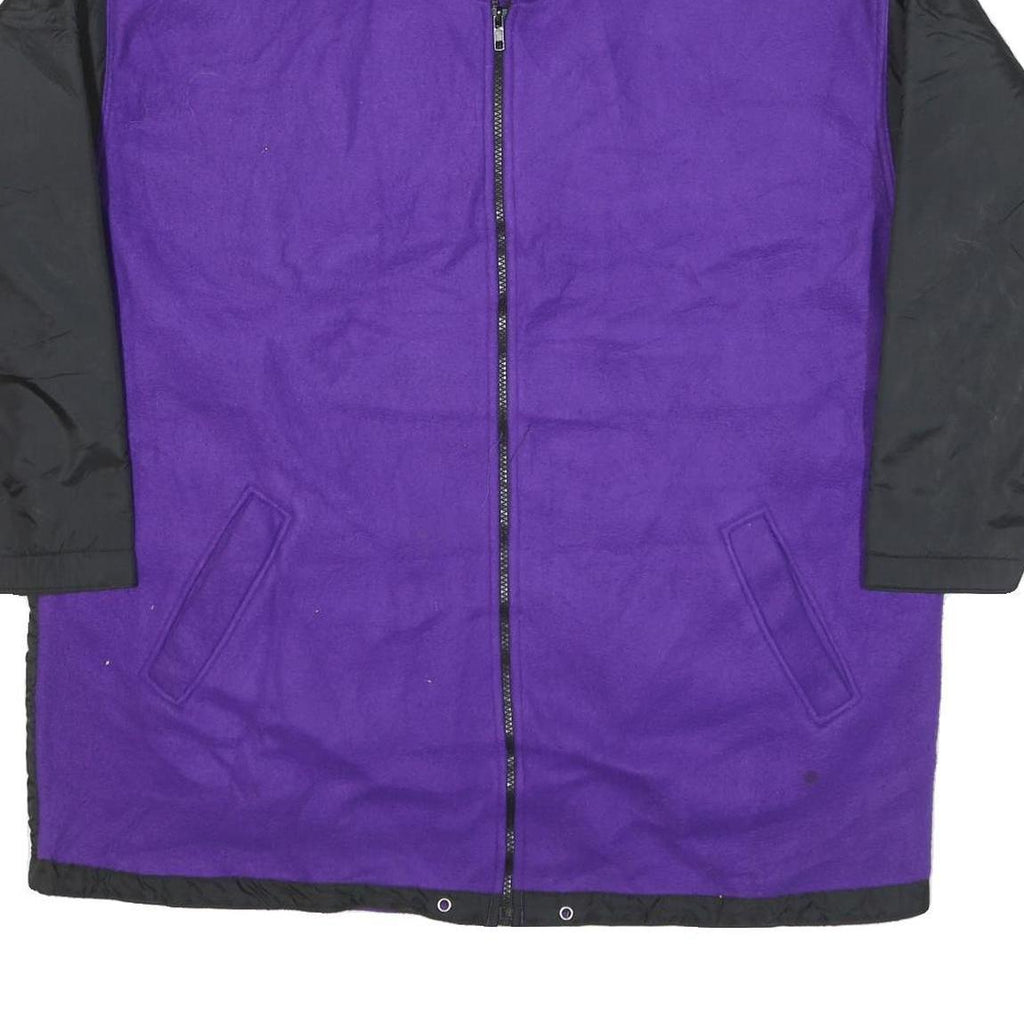 CHEETAH Womens Purple & Black Jacket L Polyester Blend Zip Casual Outerwear