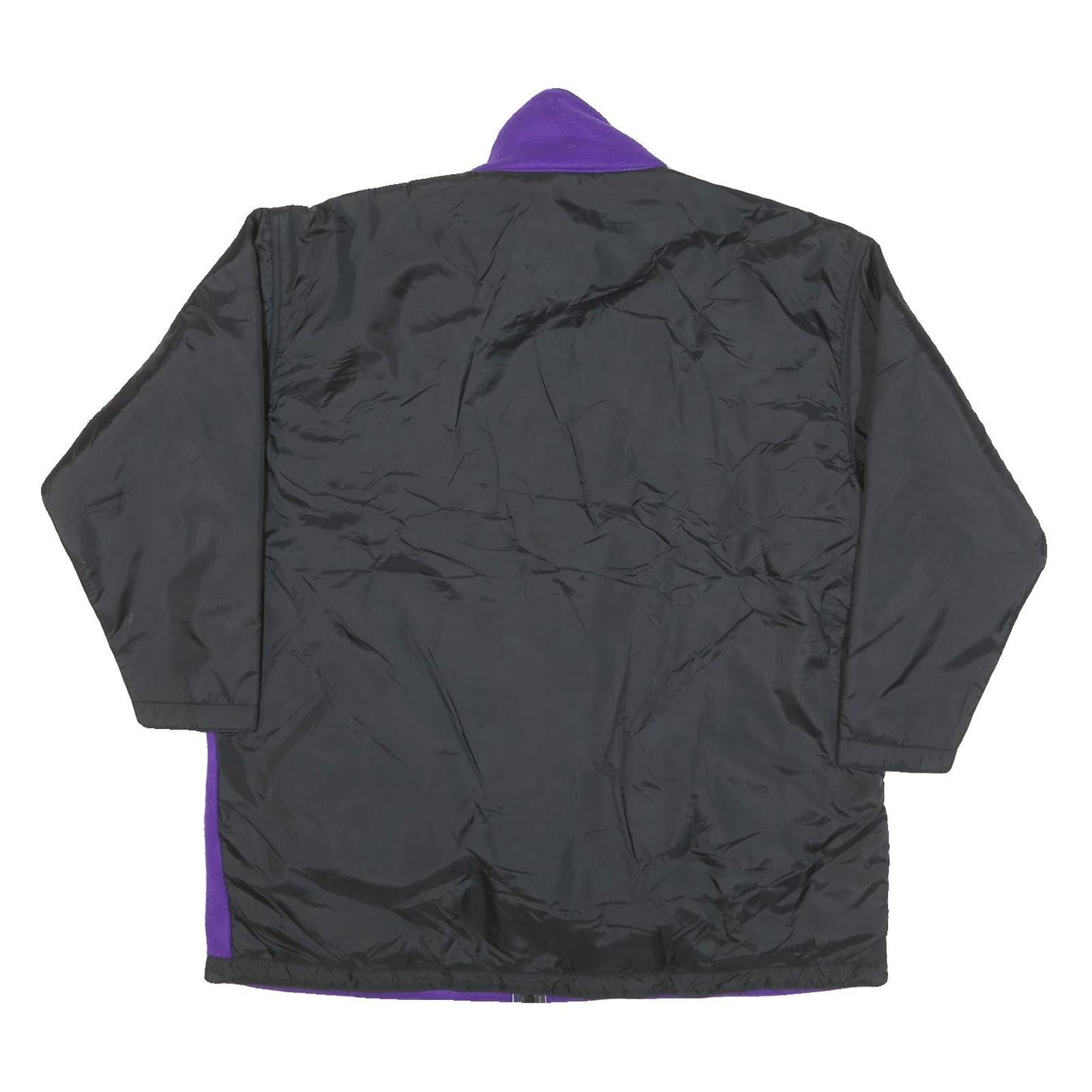 CHEETAH Womens Purple & Black Jacket L Polyester Blend Zip Casual Outerwear