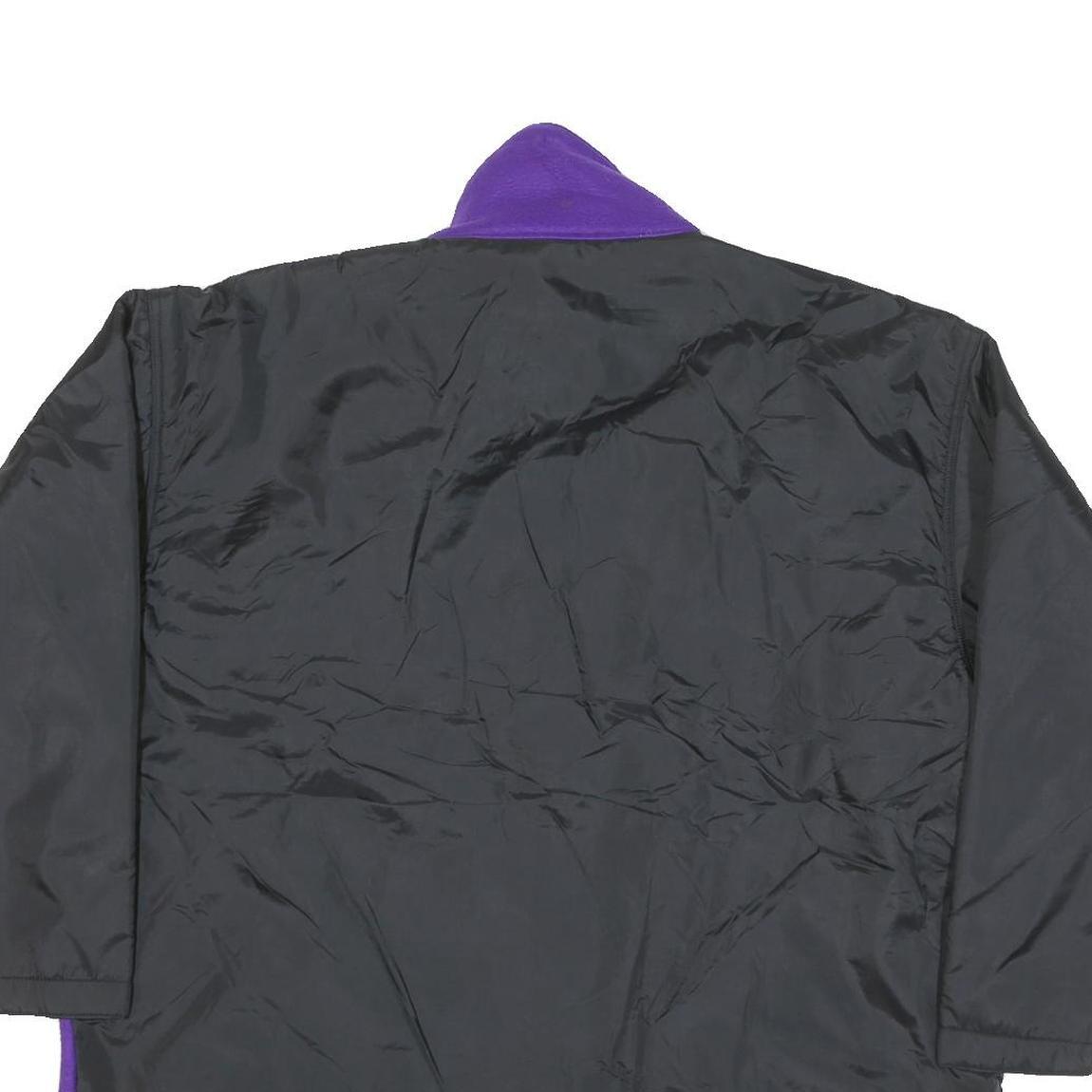 CHEETAH Womens Purple & Black Jacket L Polyester Blend Zip Casual Outerwear