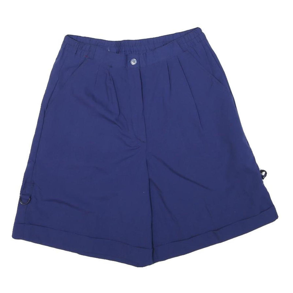 Womens Shorts Blue Casual Plain XS W26 Cotton Blend Comfortable Summer Wear